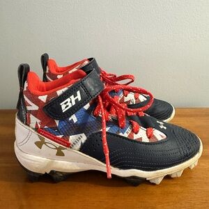 Youth Under Armour Harper 7 Mid Kids Baseball Cleats- Size 1Y